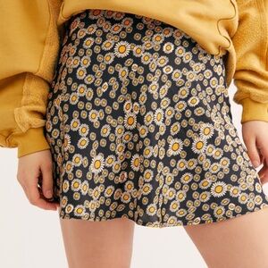Free People daisy print mini skirt